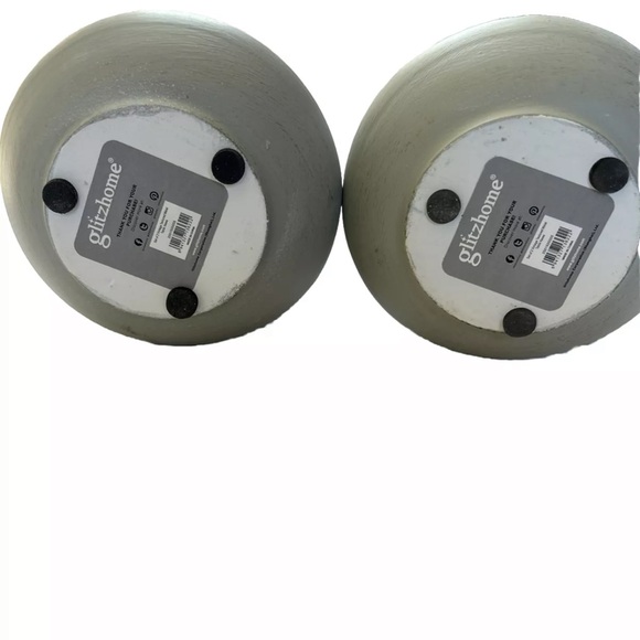 New GLITZHOME Farmhouse Modern Vase Set Of 2 16 & 18" Metal Large Contemporary - Picture 7 of 10